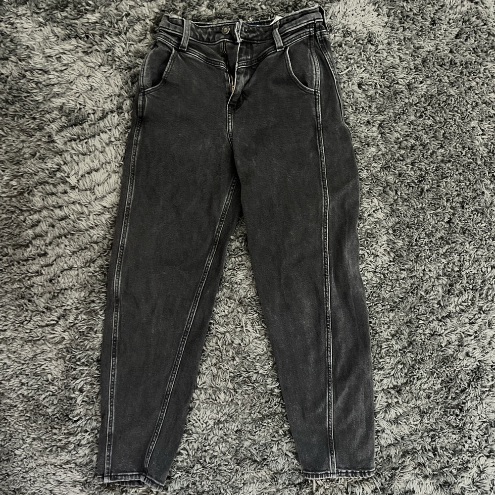 Hollister High Rise Charcoal Jeans Relaxed Fit
